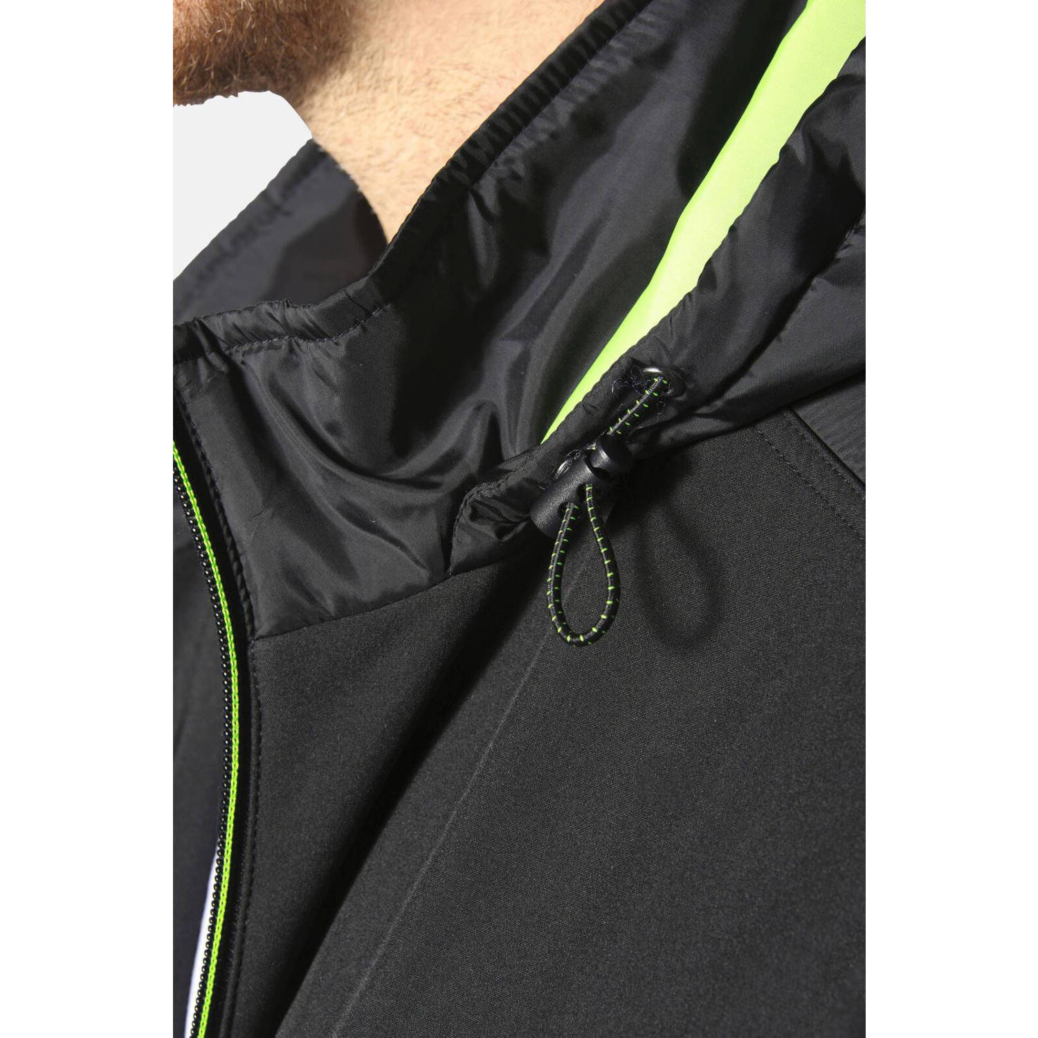 Jan Vanderstorm softshell jas DAMJAN Plus Size zwart