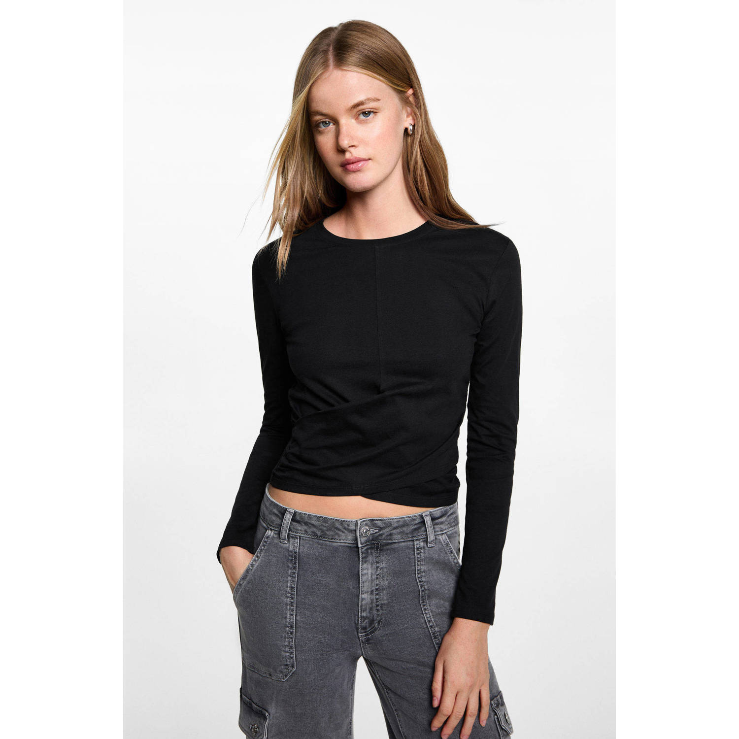 MANGO TEEN cropped top zwart