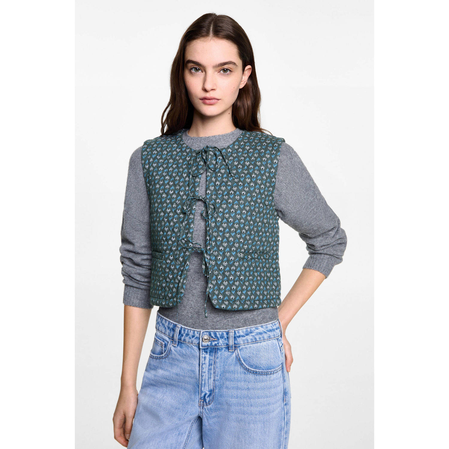 MANGO TEEN gilet antraciet
