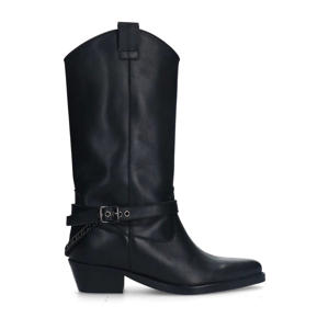 leren cowboylaarzen  zwart