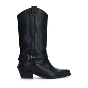 leren cowboylaarzen zwart
