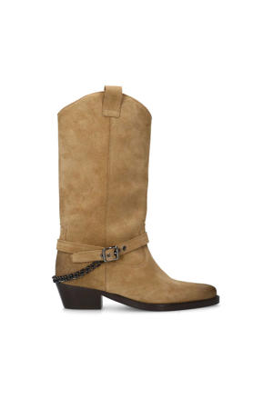   cowboyboots met buckle beige