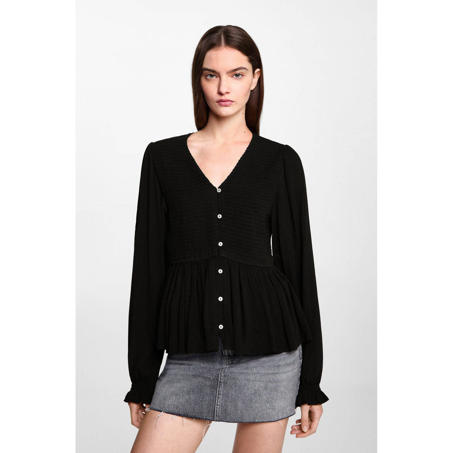 MANGO TEEN blouse zwart