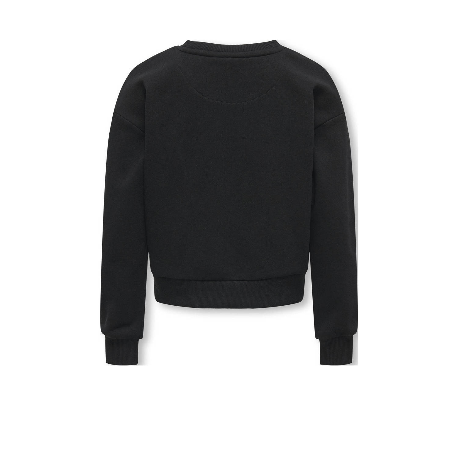 ONLY KIDS GIRL sweater met Wednesday print zwart