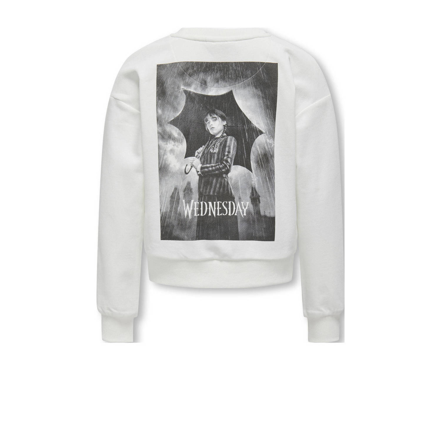 ONLY KIDS GIRL sweater met Wednesday print wit