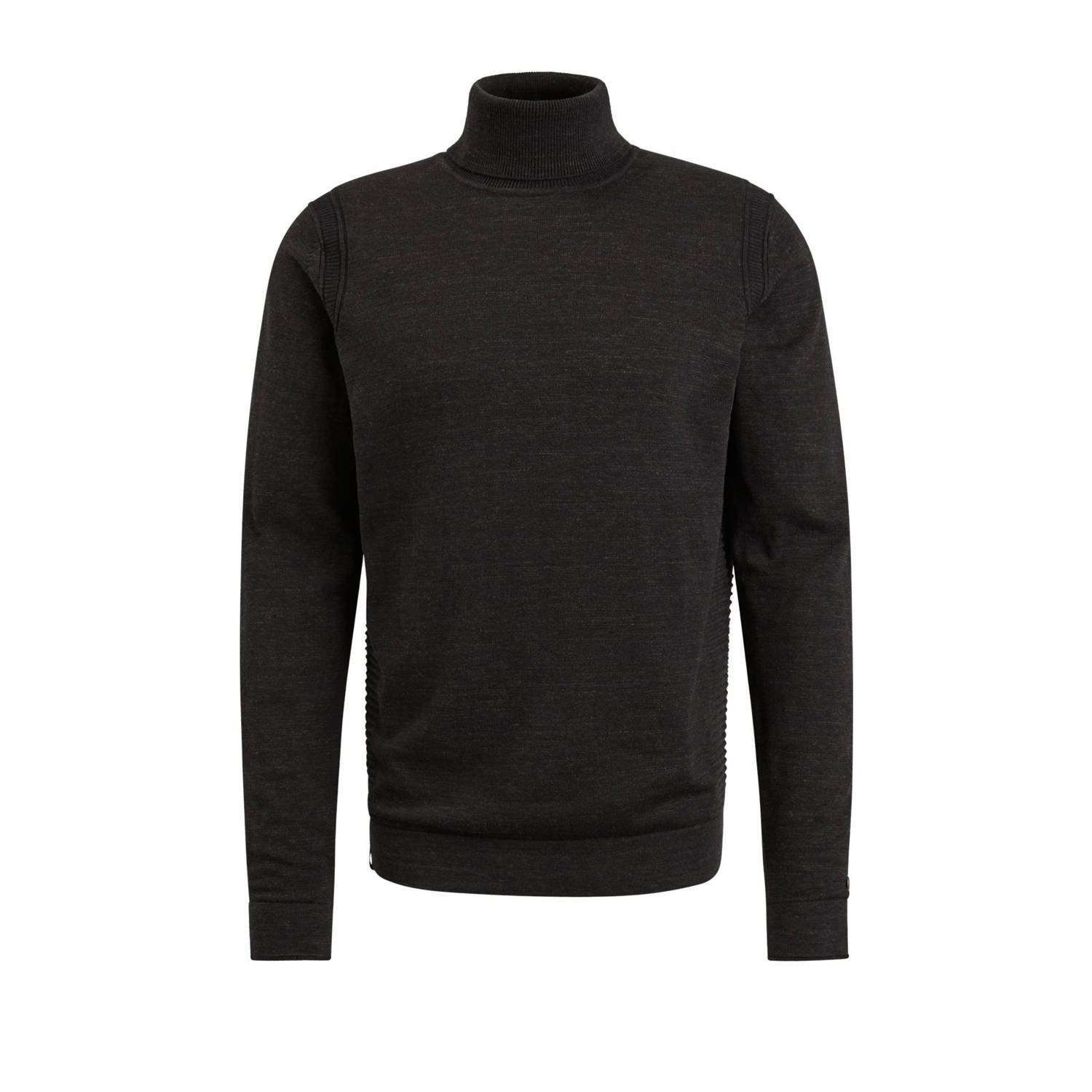 CAST IRON Heren Truien & Vesten Turtleneck Cotton Heather Plated Zwart