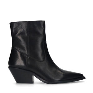 leren cowboylaarzen zwart