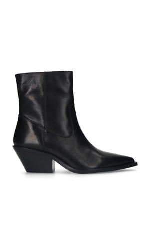 leren cowboylaarzen zwart