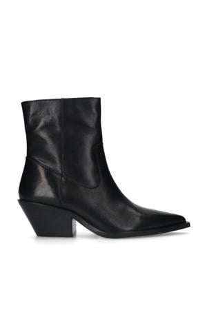leren cowboylaarzen zwart