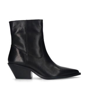 leren cowboylaarzen zwart