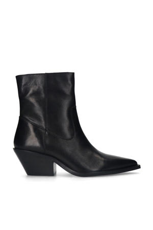 leren cowboylaarzen zwart