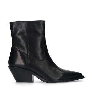 leren cowboylaarzen zwart