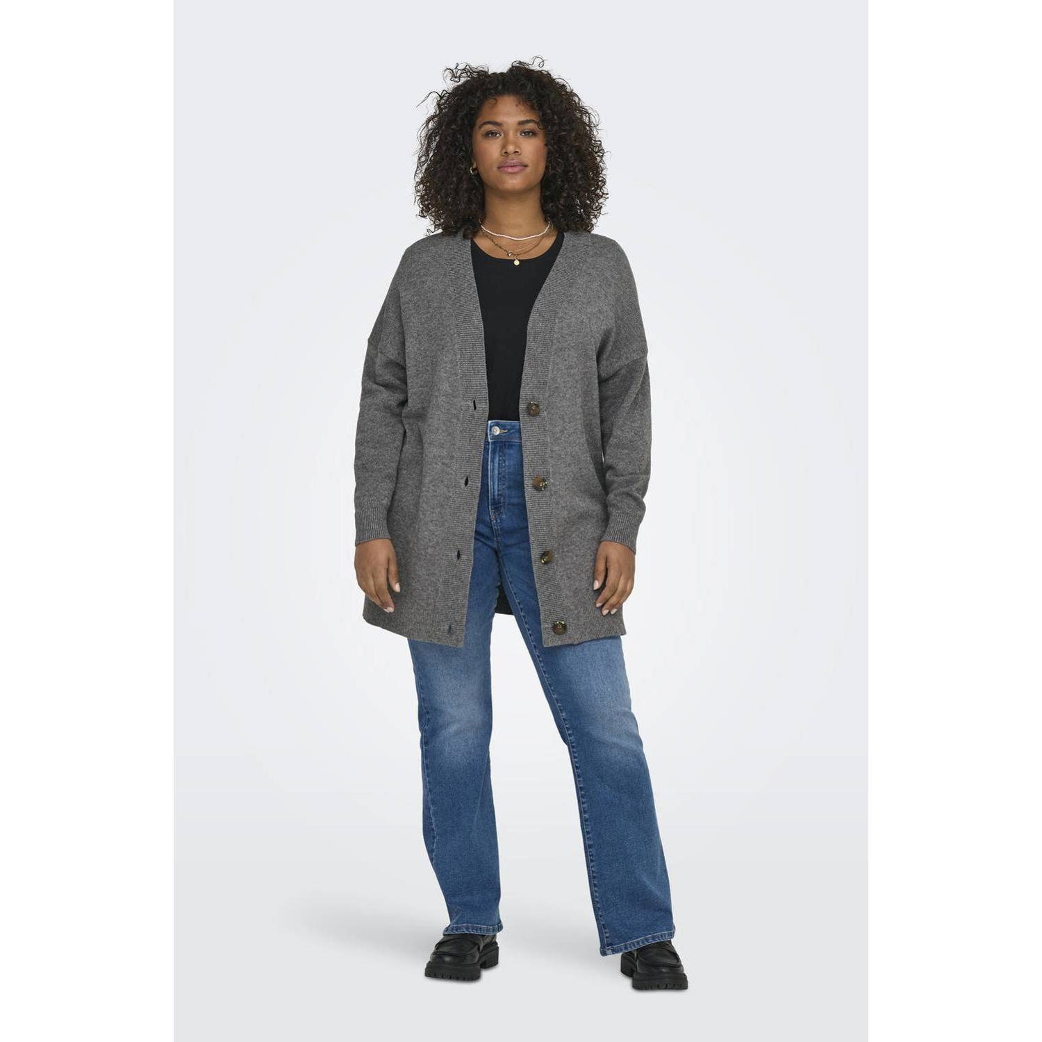 ONLY CARMAKOMA vest CARESLY grijs