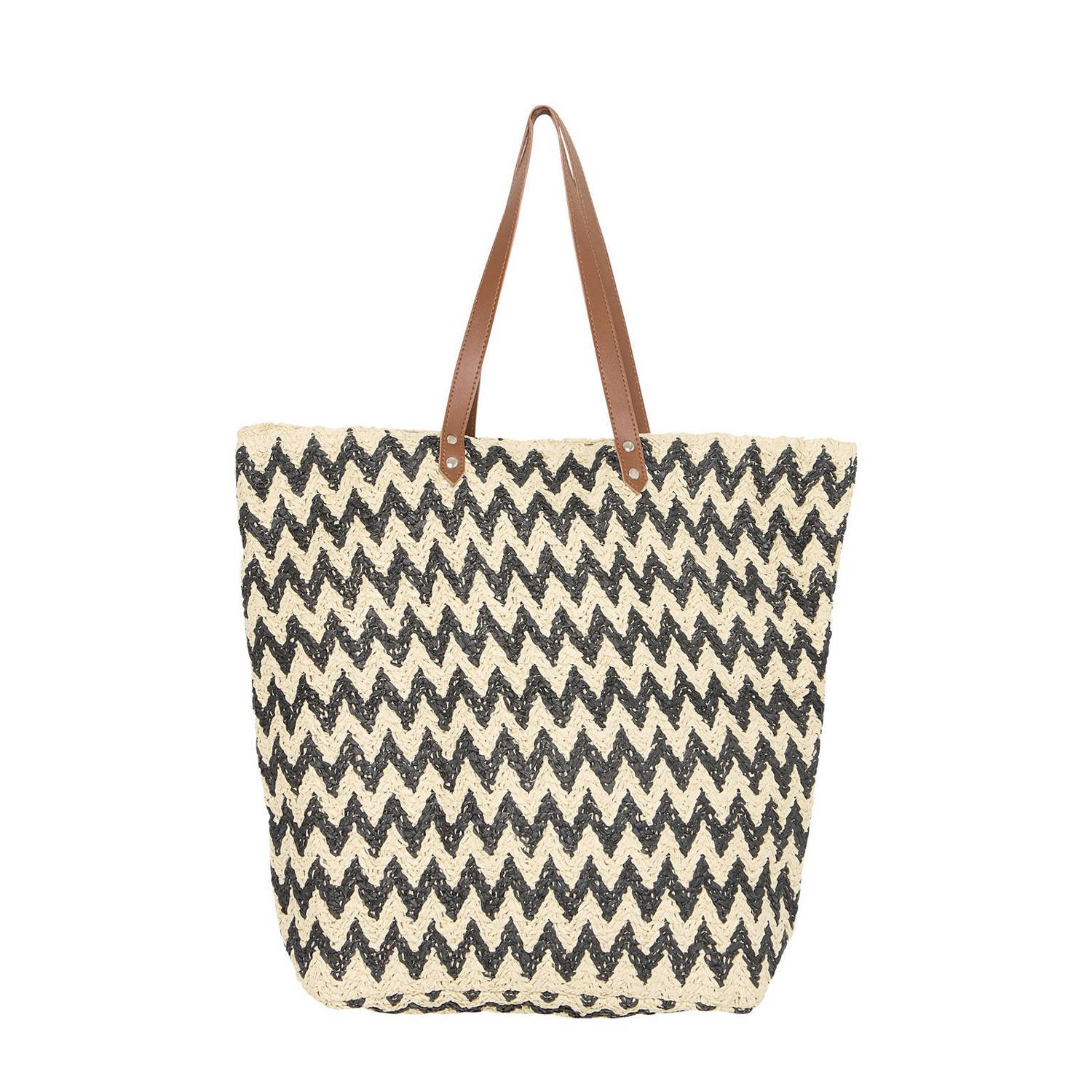 ICHI shopper IAVERADIS naturel zwart