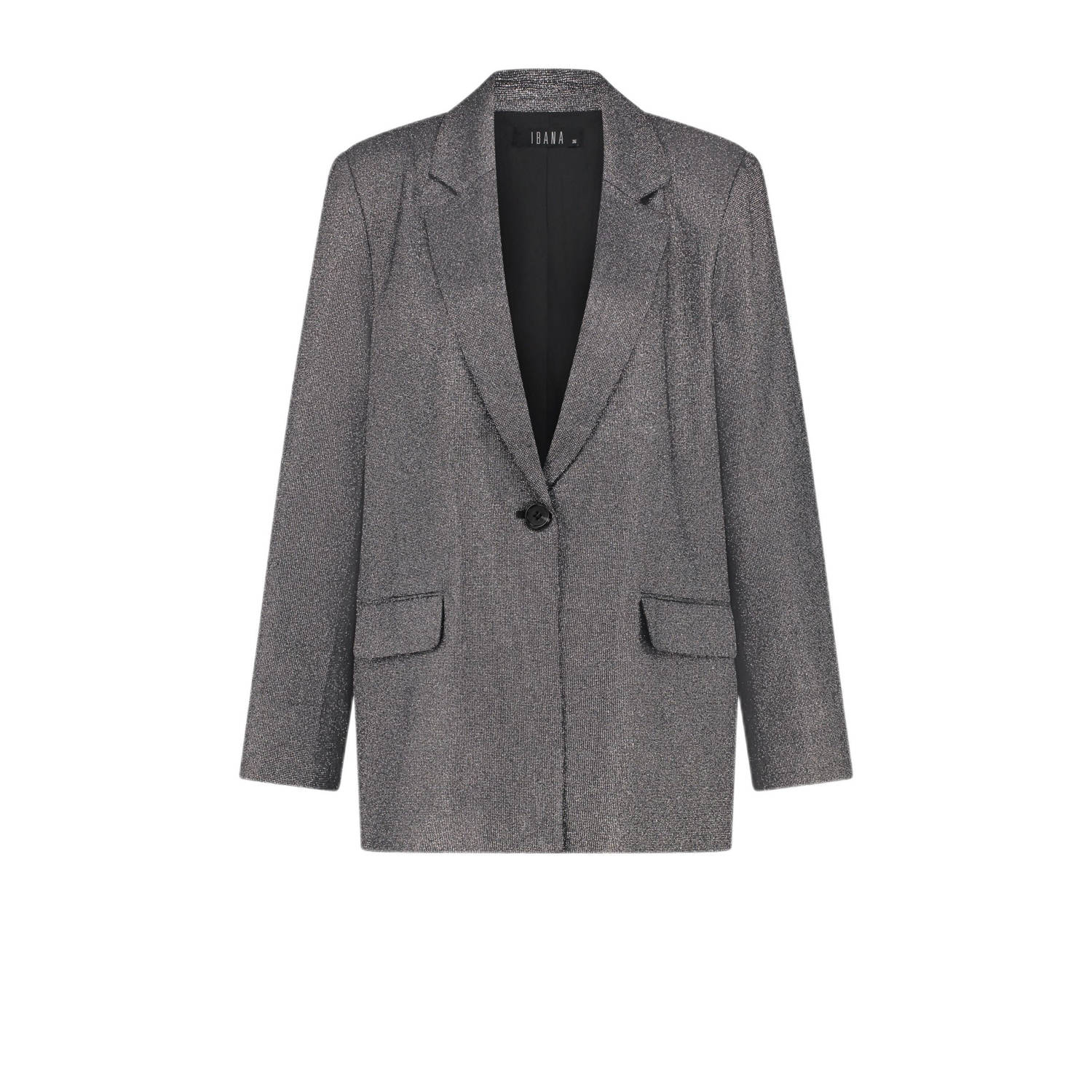 IBANA rechtvallende blazer Jolsy zilver