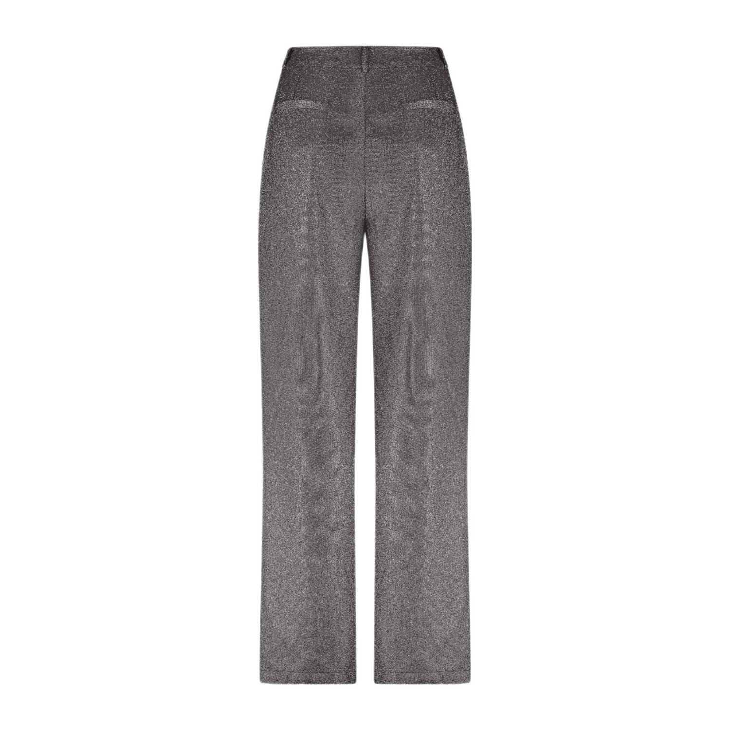 IBANA high waist wide leg pantalon Puyo zilver