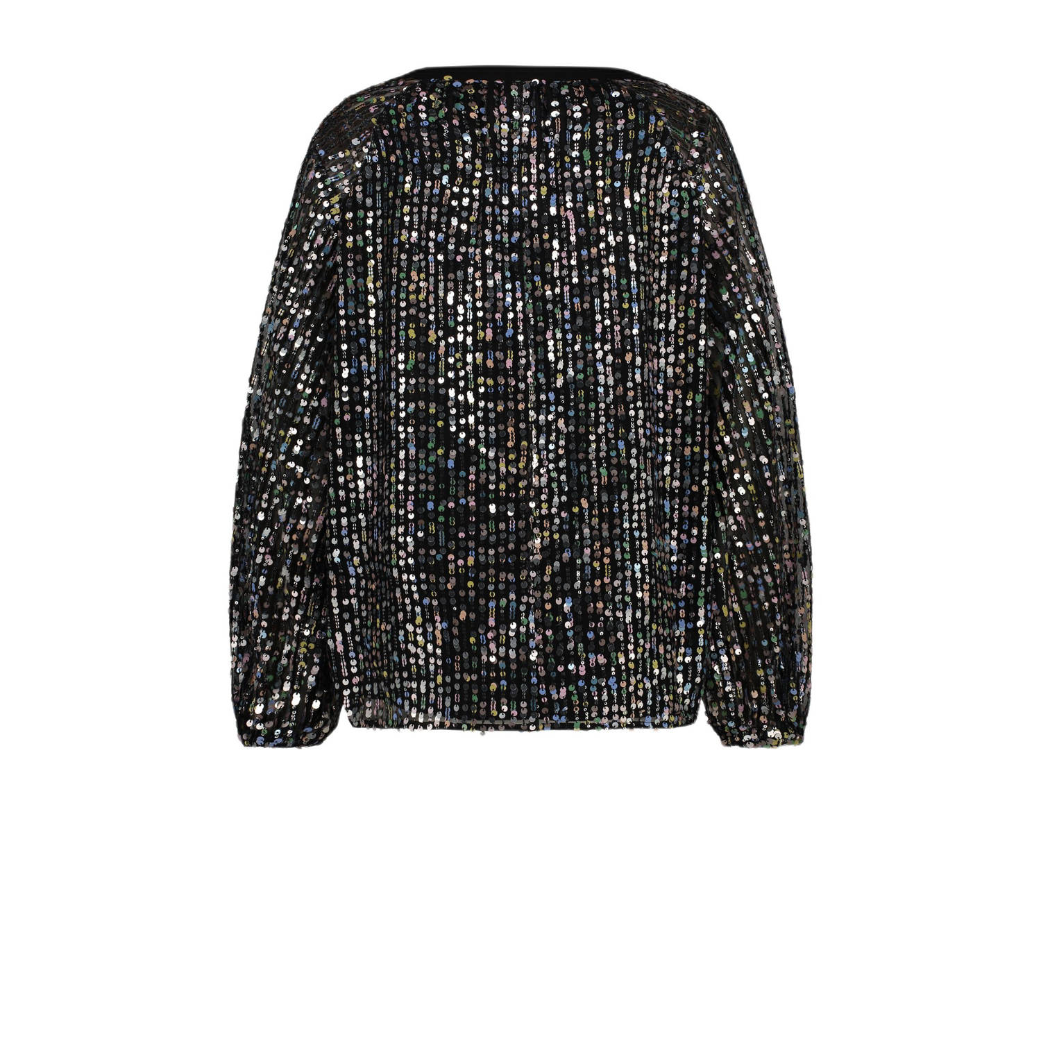 IBANA top Folette zwart groen blauw
