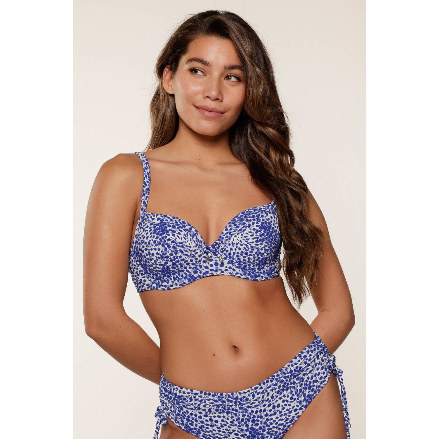 LingaDore voorgevormde beugel bikinitop blauw wit