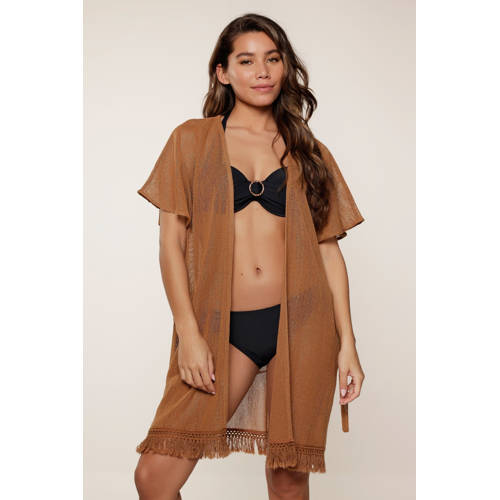 LingaDore strandtuniek met lurex bruin afbeelding