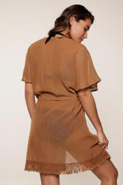 thumbnail: LingaDore strandtuniek met lurex bruin
