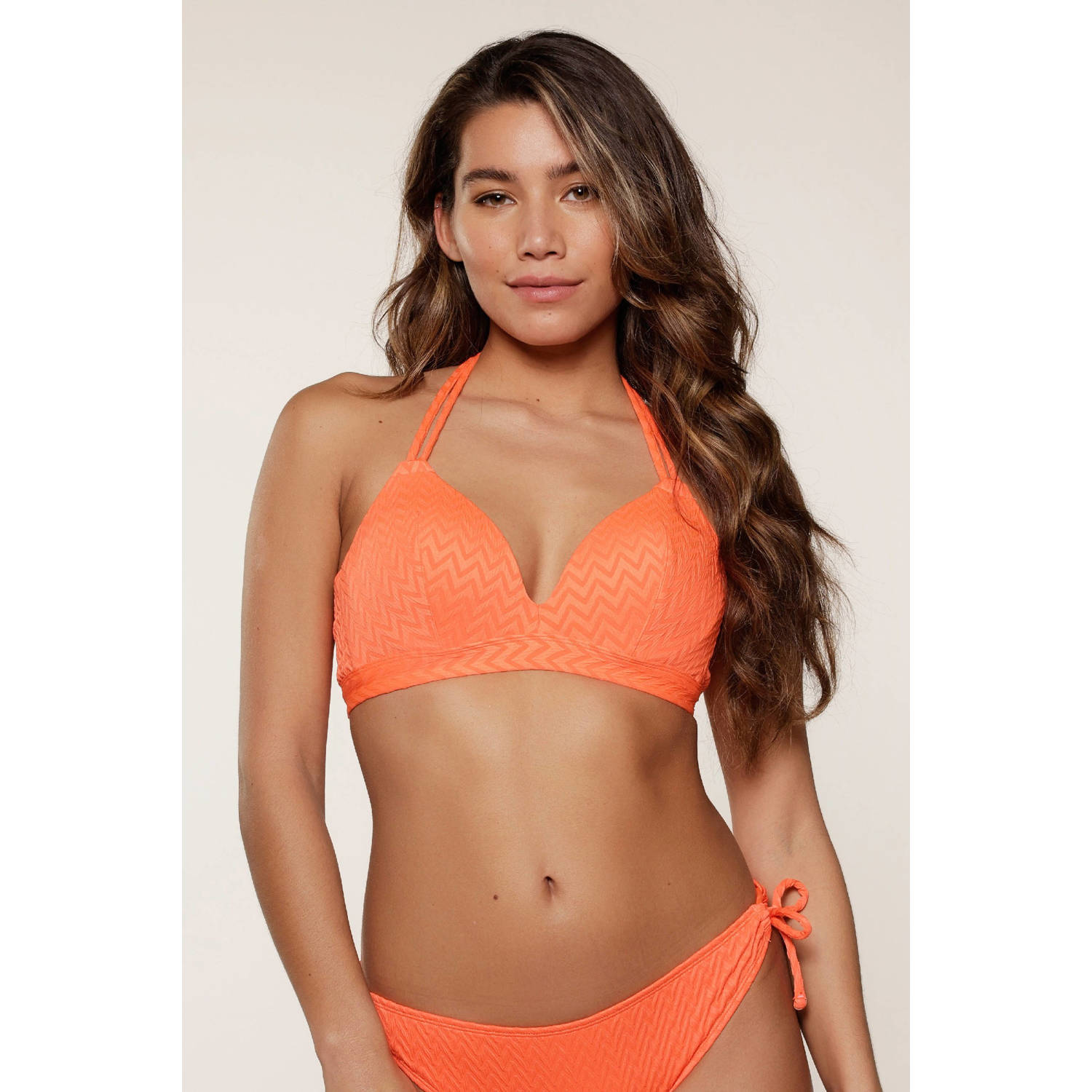 LingaDore voorgevormde triangel bikinitop oranje