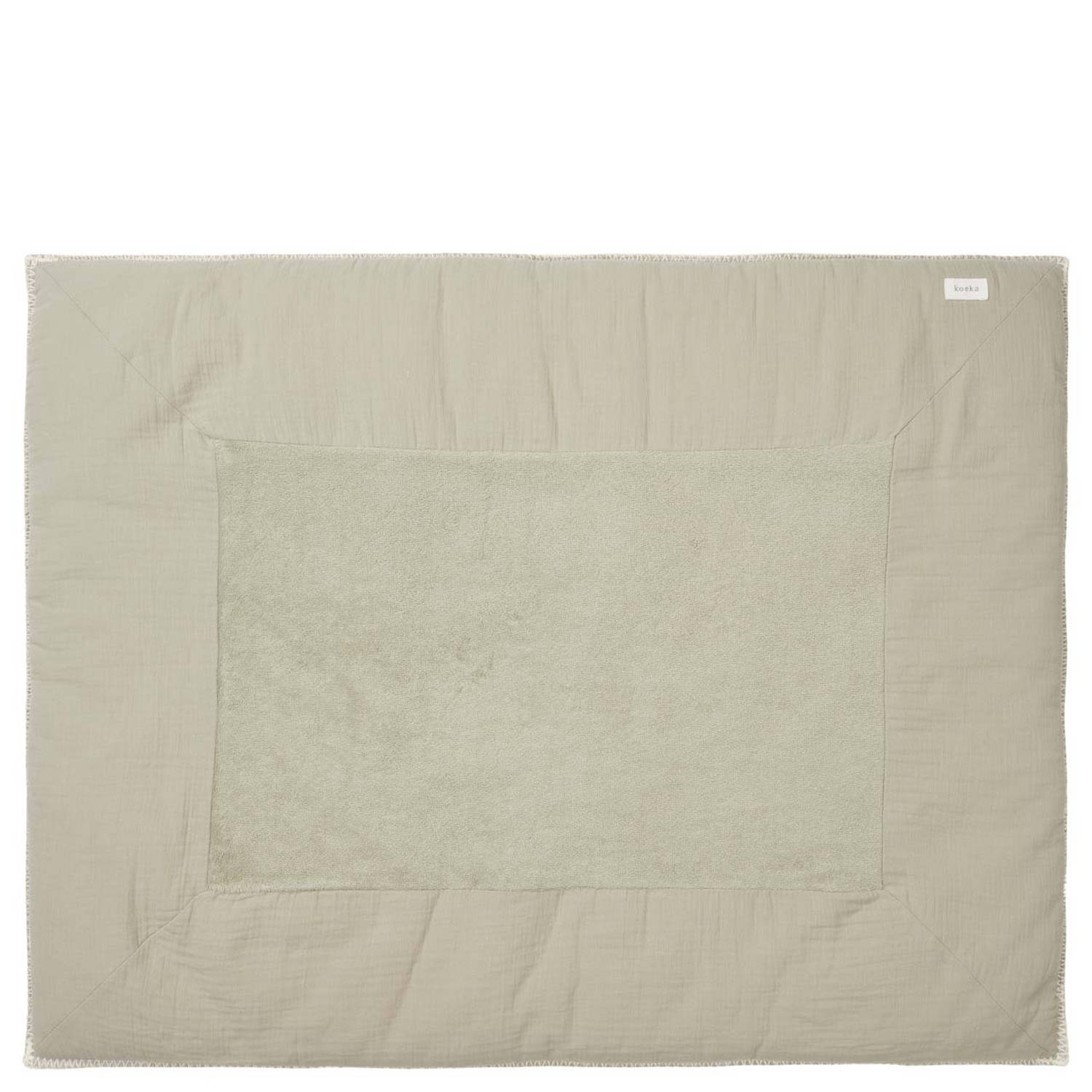 Koeka boxkleed Faro groen offwhite