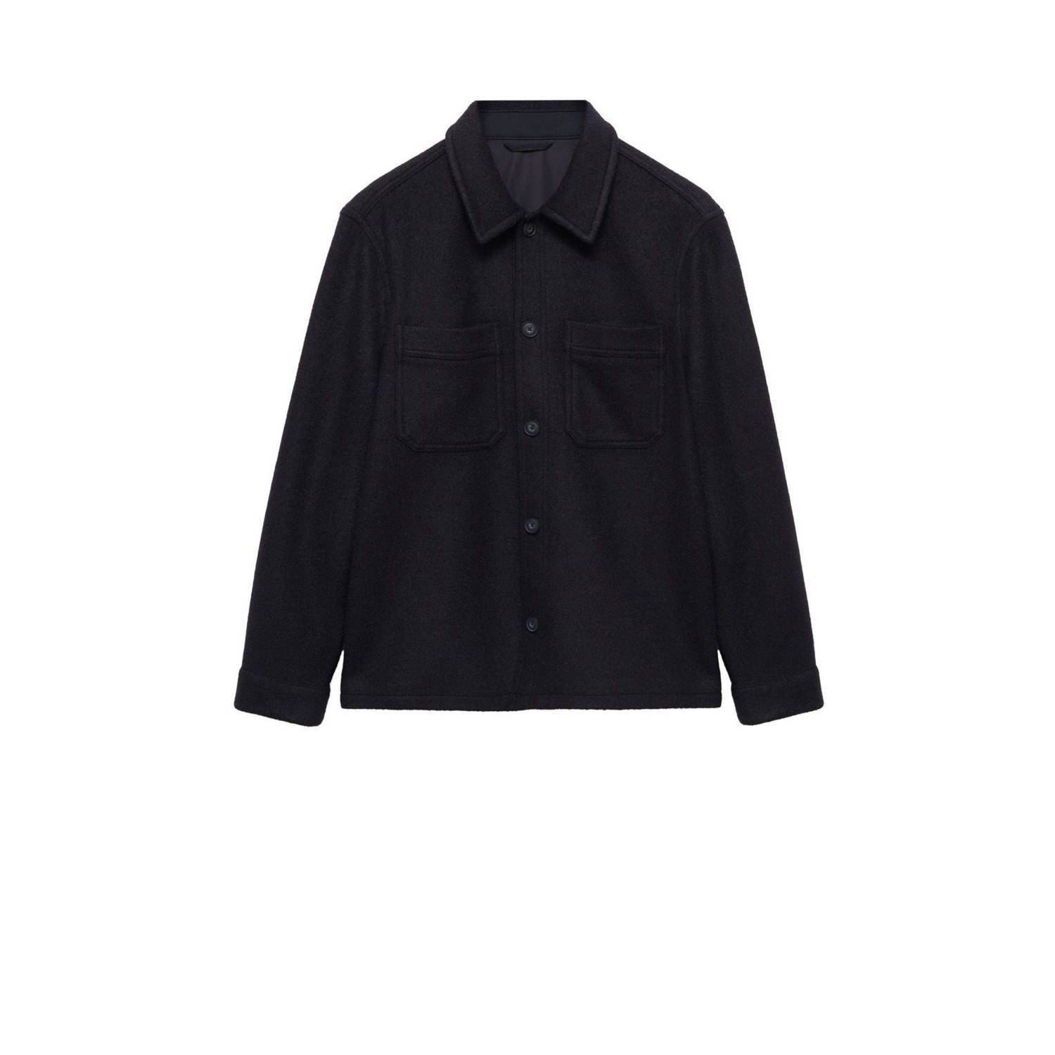 Mango Man overshirt donkerblauw