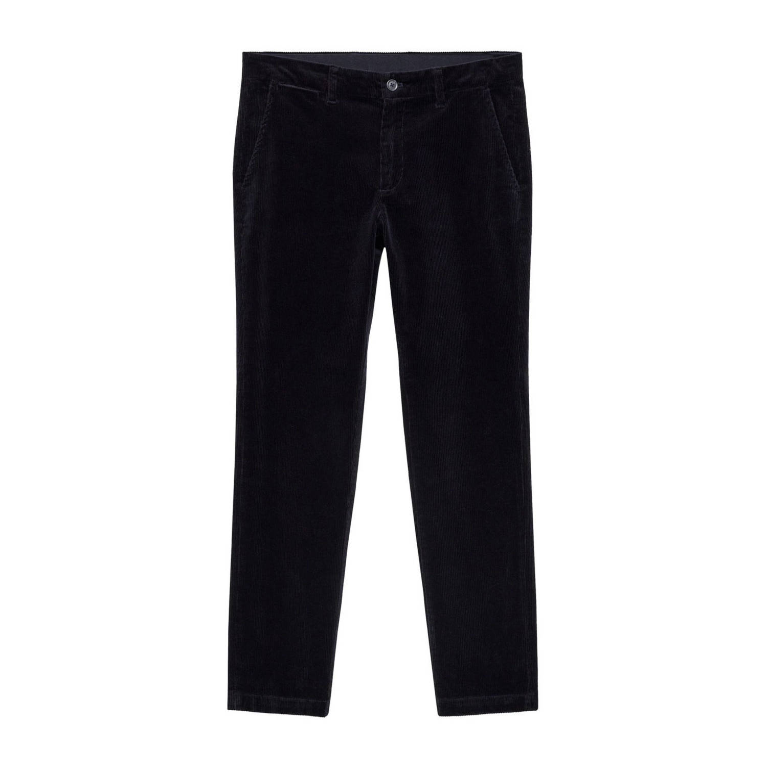 Mango Man corduroy slim fit broek marine