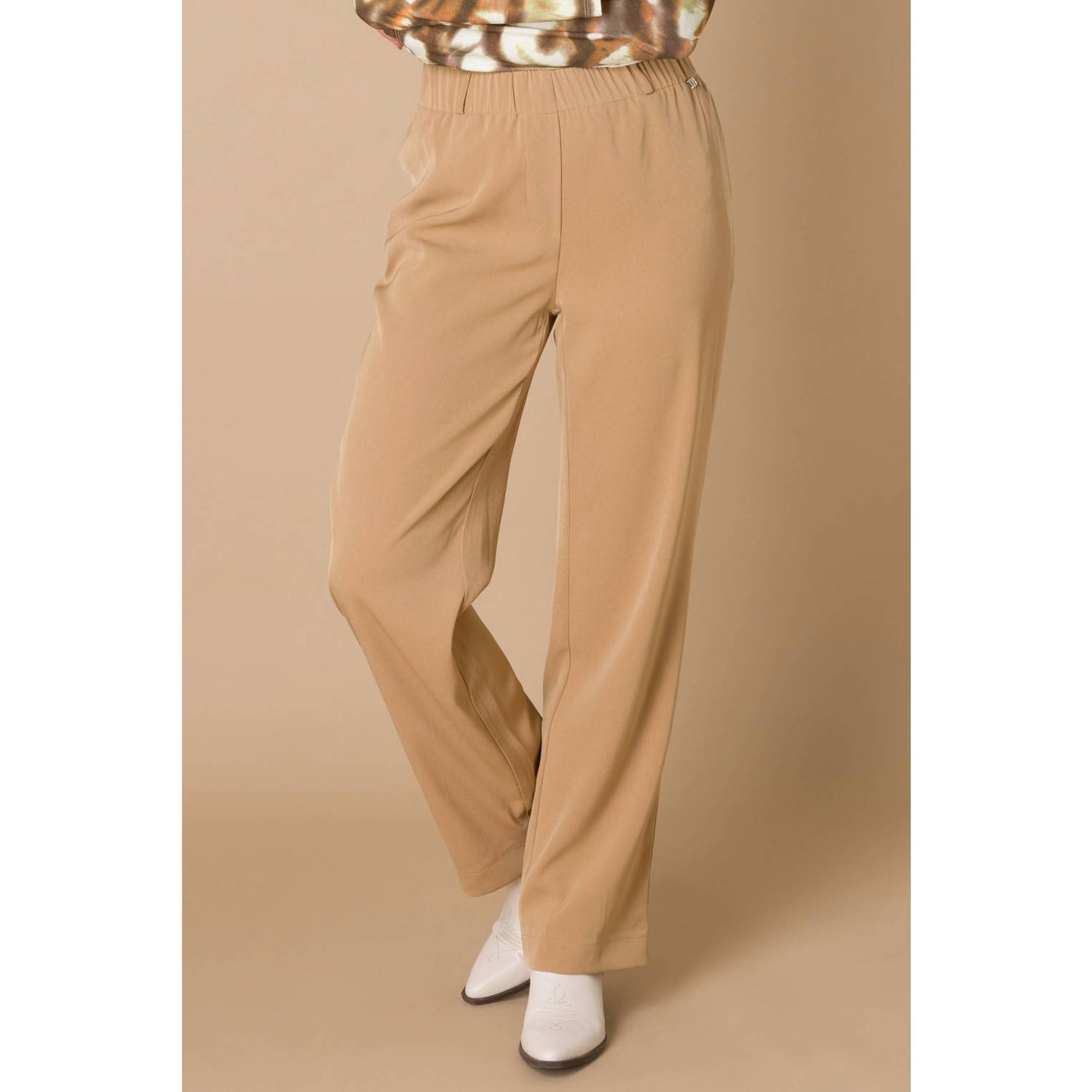 Ivy Beau wide leg broek camel