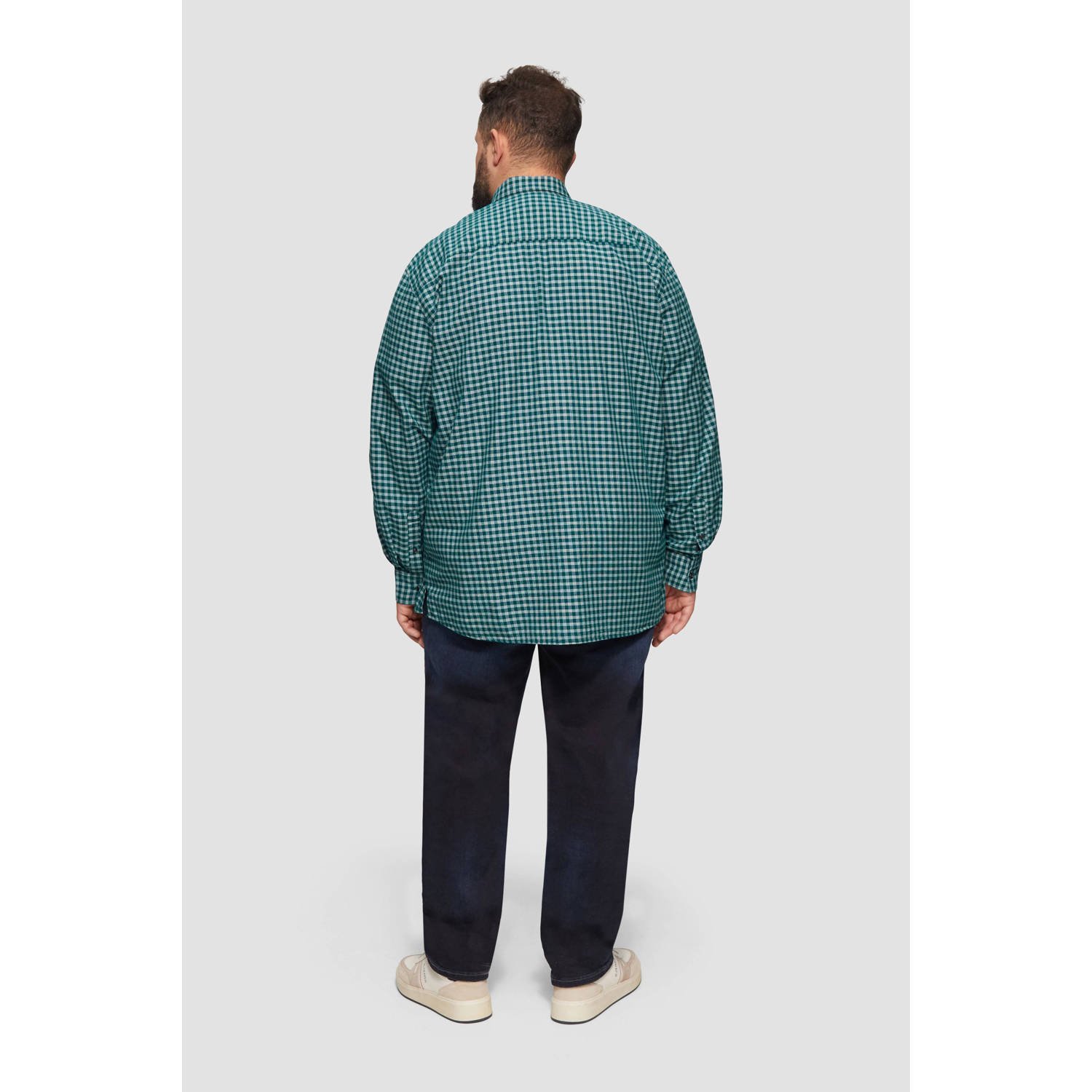 s.Oliver Big Size casual overhemd petrol