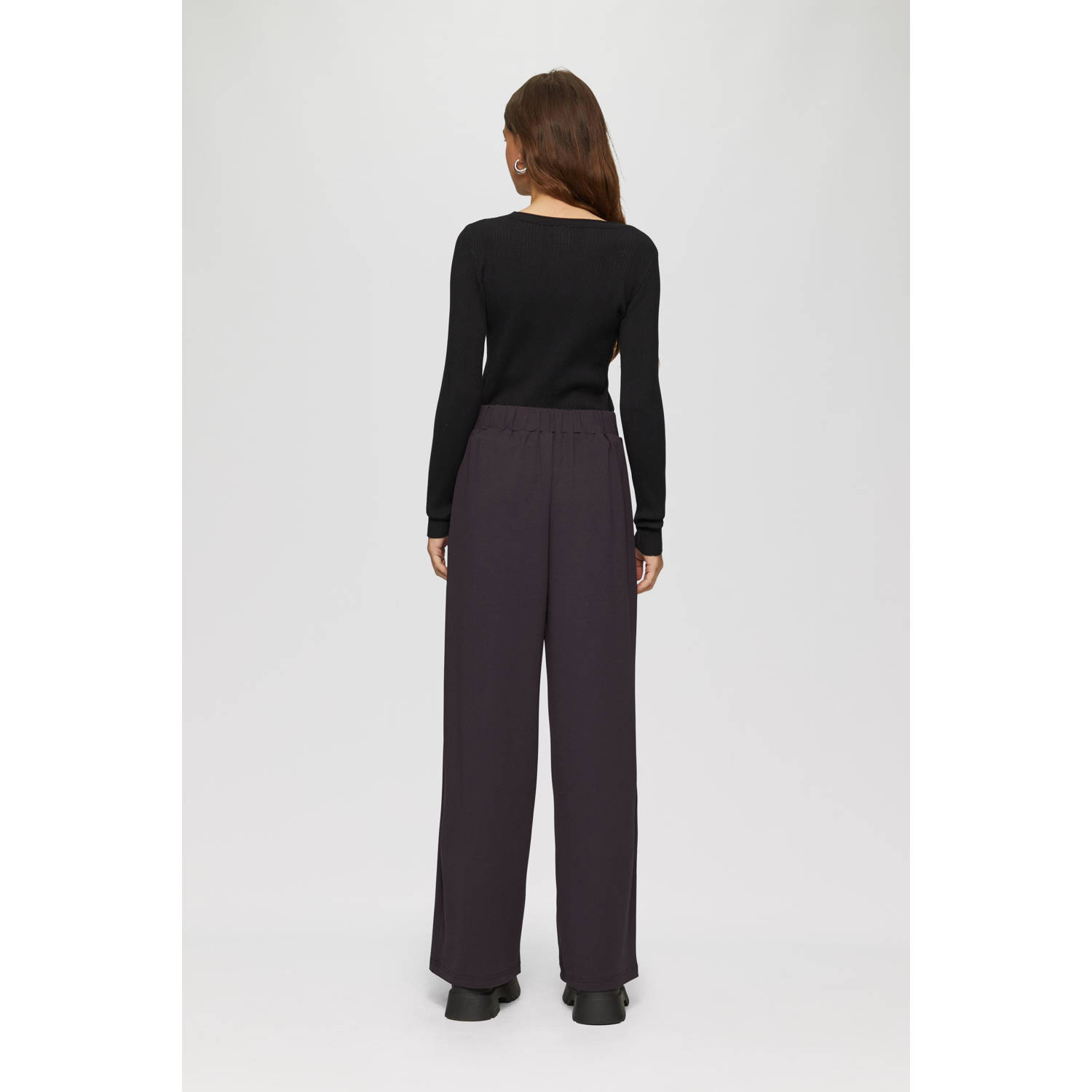 Q S by s.Oliver wide leg donkerpaars