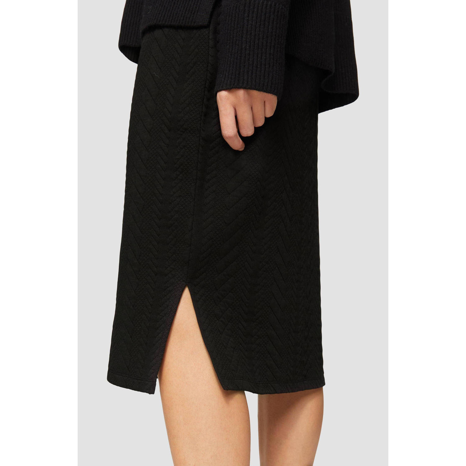 s.Oliver midi rok zwart