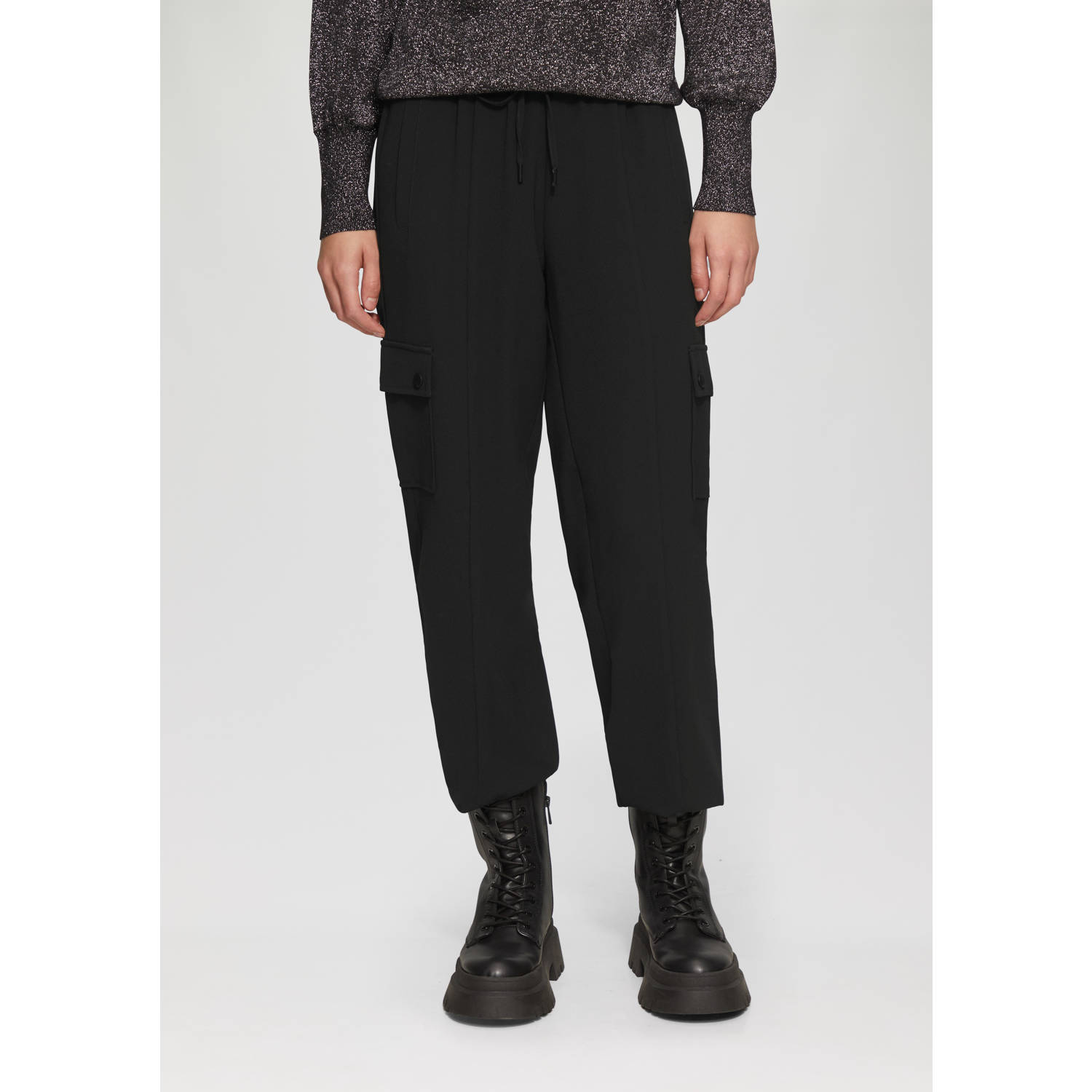 Q S by s.Oliver slim broek zwart
