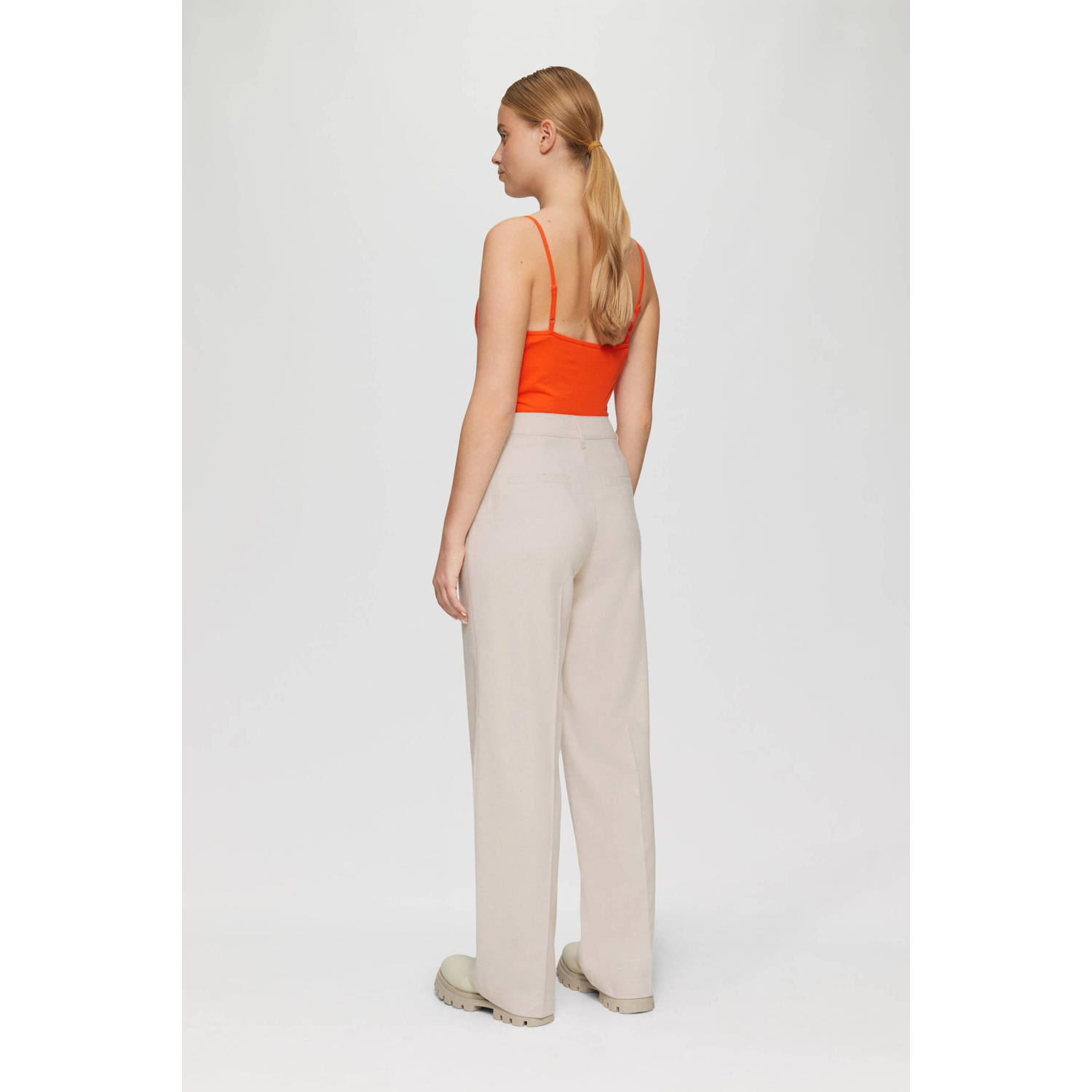 s.Oliver wide leg pantalon beige