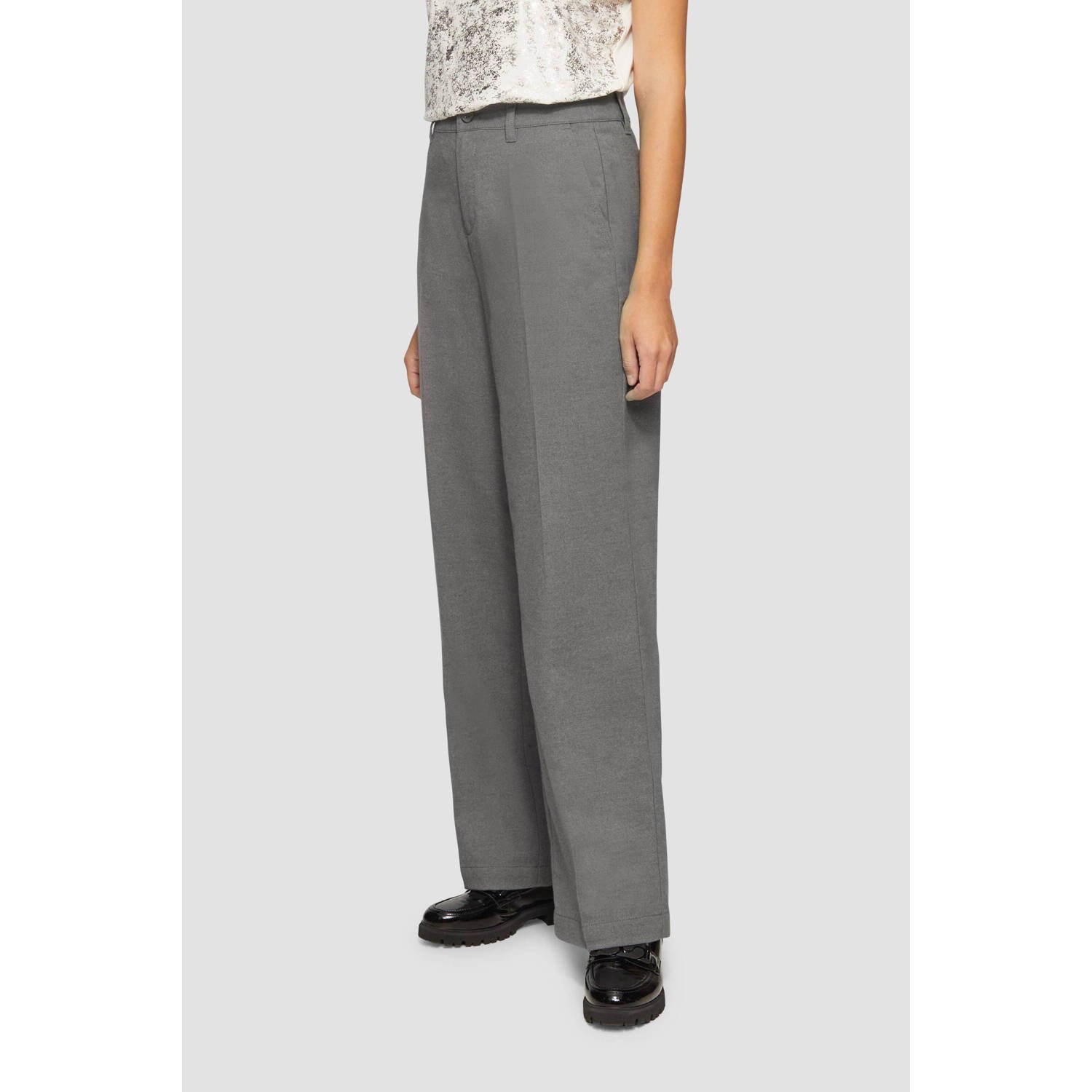 s.Oliver wide leg pantalon grijs