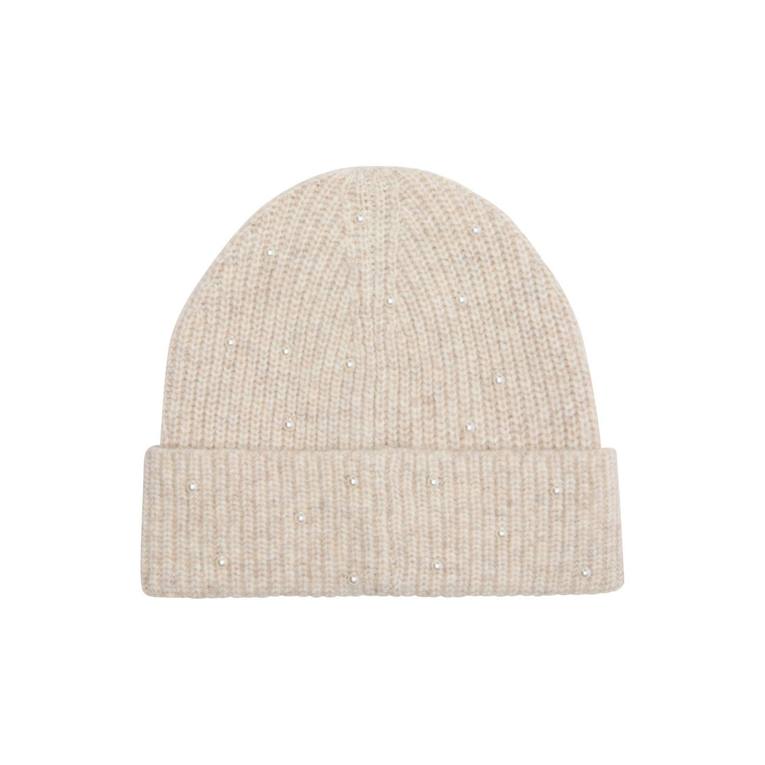 s.Oliver muts met parels beige