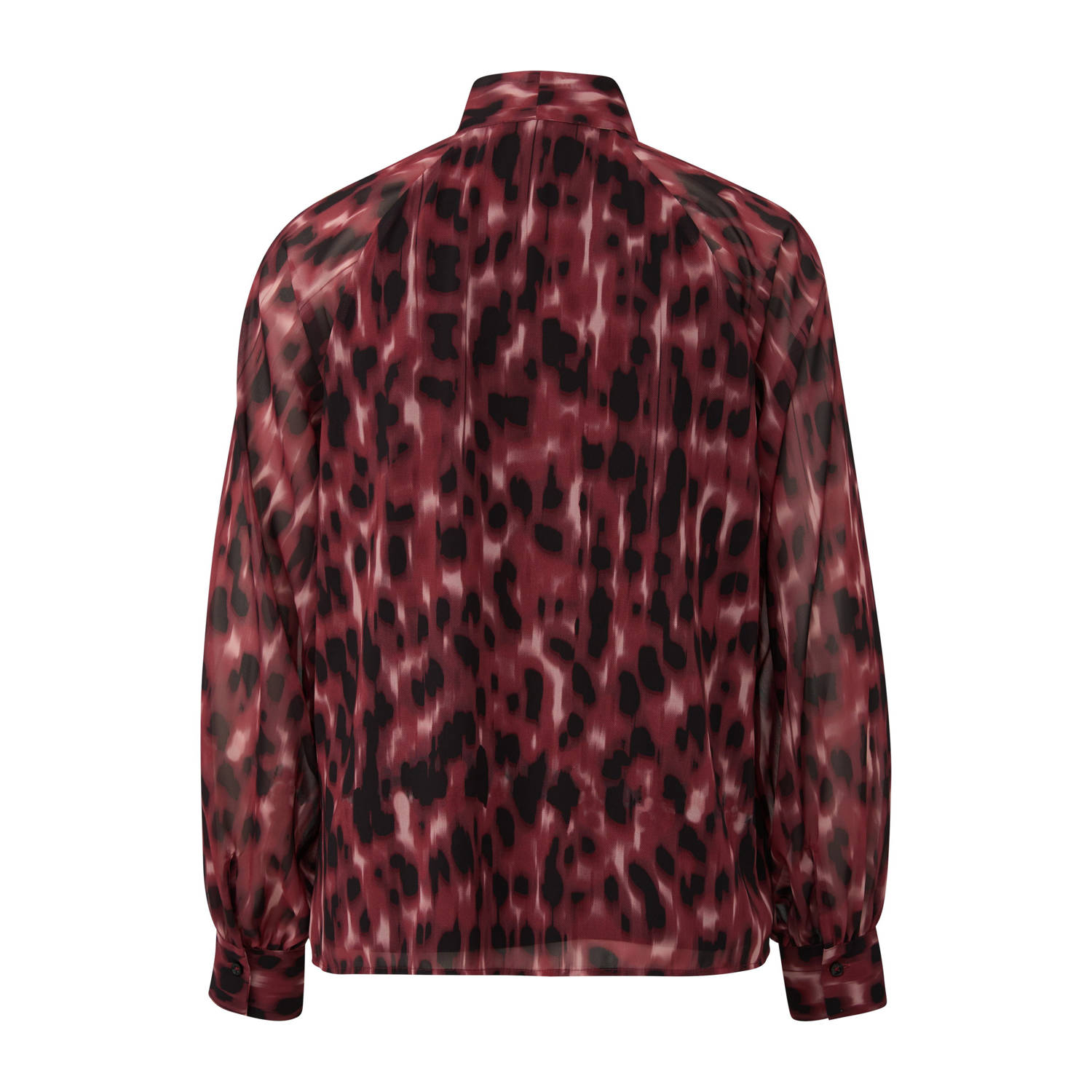 comma blouse donkerrood