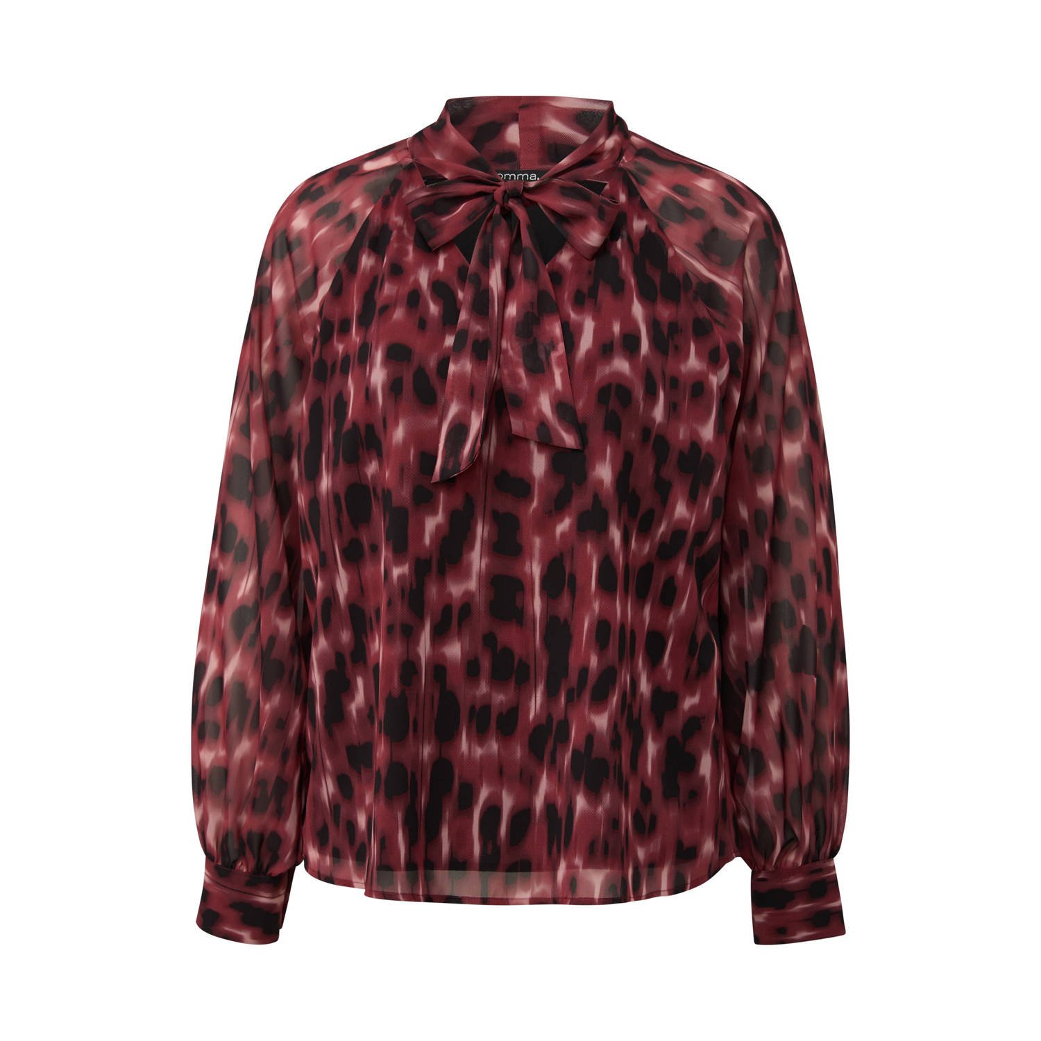 Comma blouse donkerrood