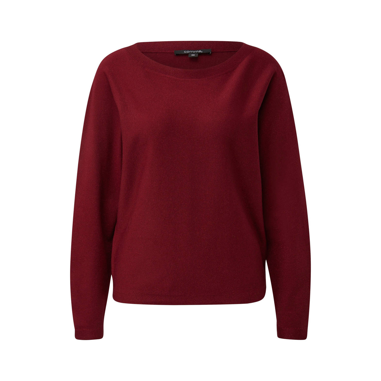 Comma Gebreide pullover van viscosemix met boothals