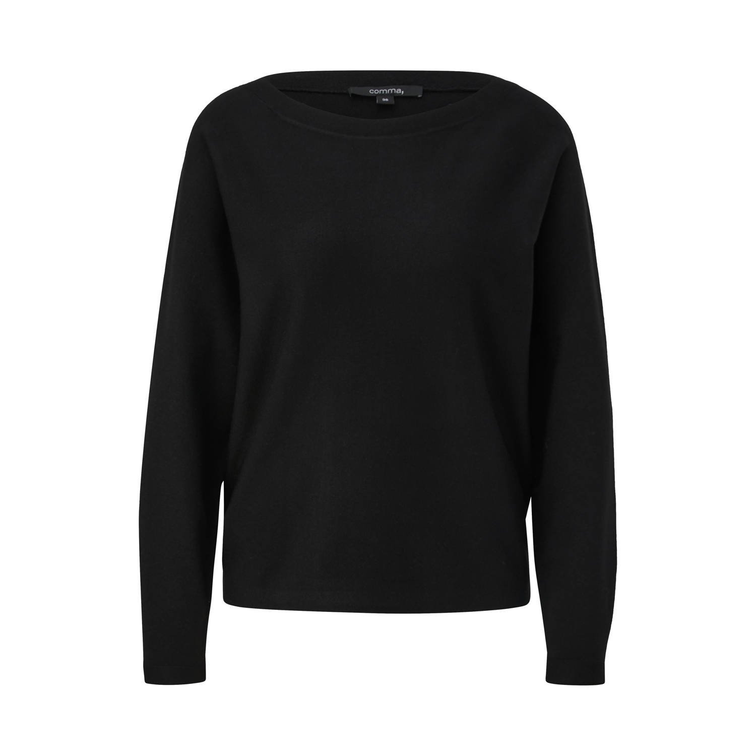 Comma Gebreide pullover van viscosemix met boothals