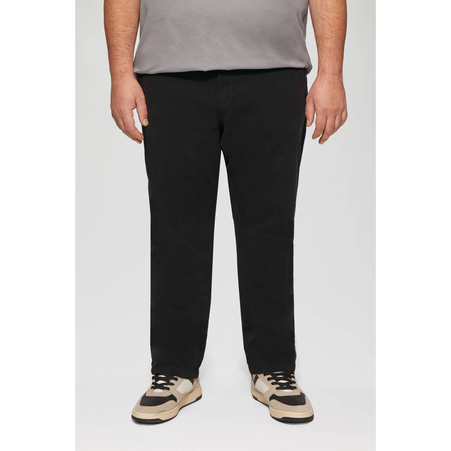S.Oliver Big Size relaxed chino zwart