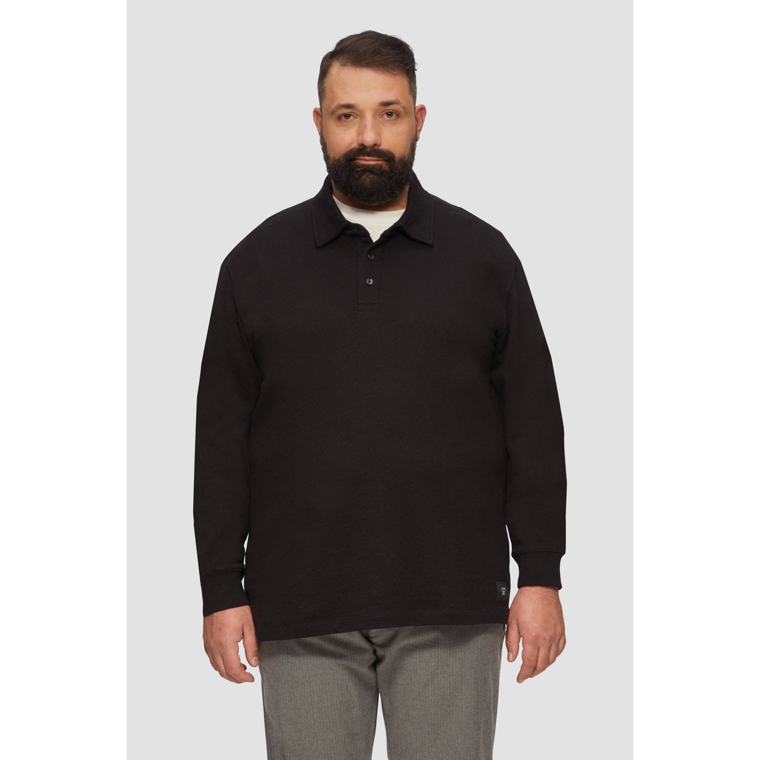 S.Oliver Big Size polo zwart