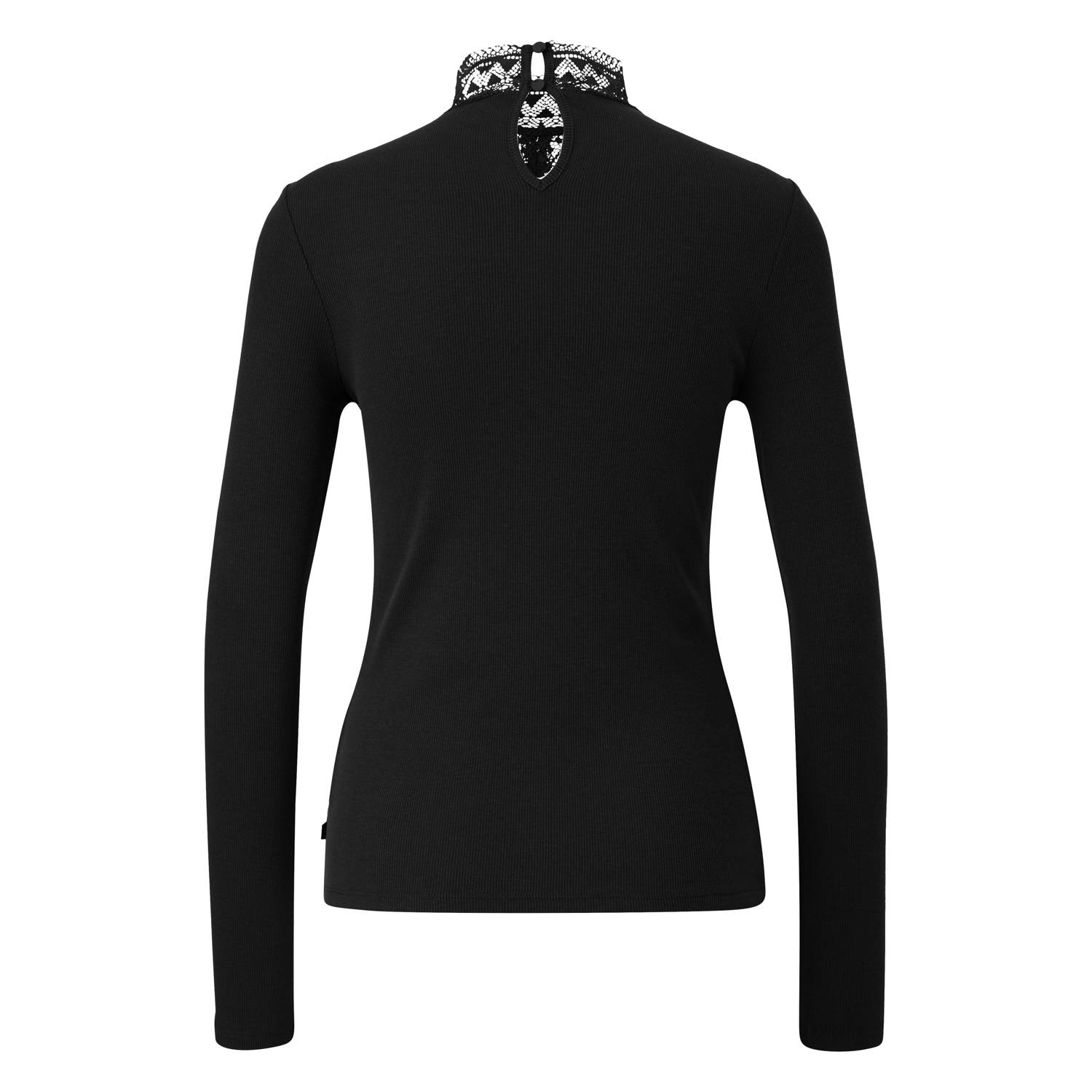 Q S by s.Oliver top met kant zwart