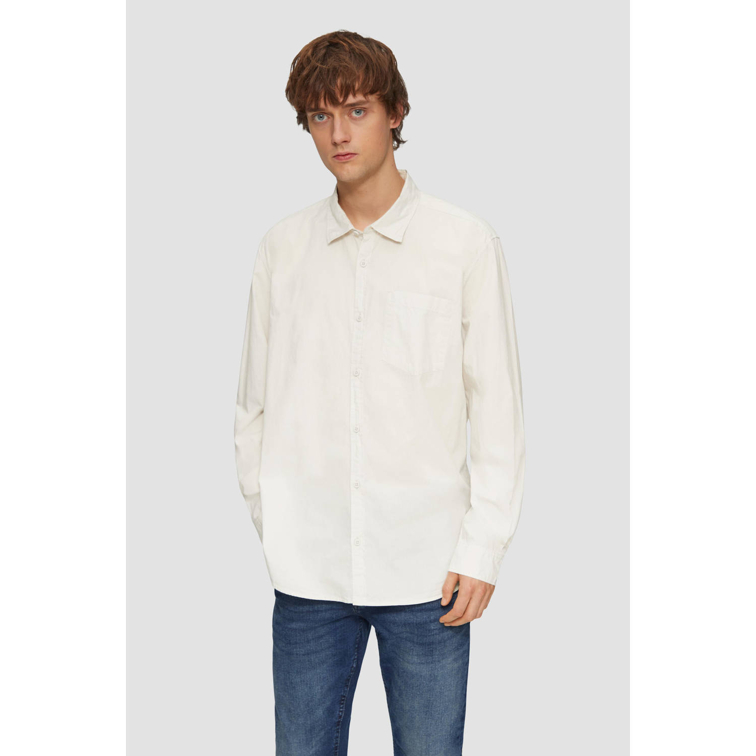 Q S by s.Oliver casual overhemd ecru