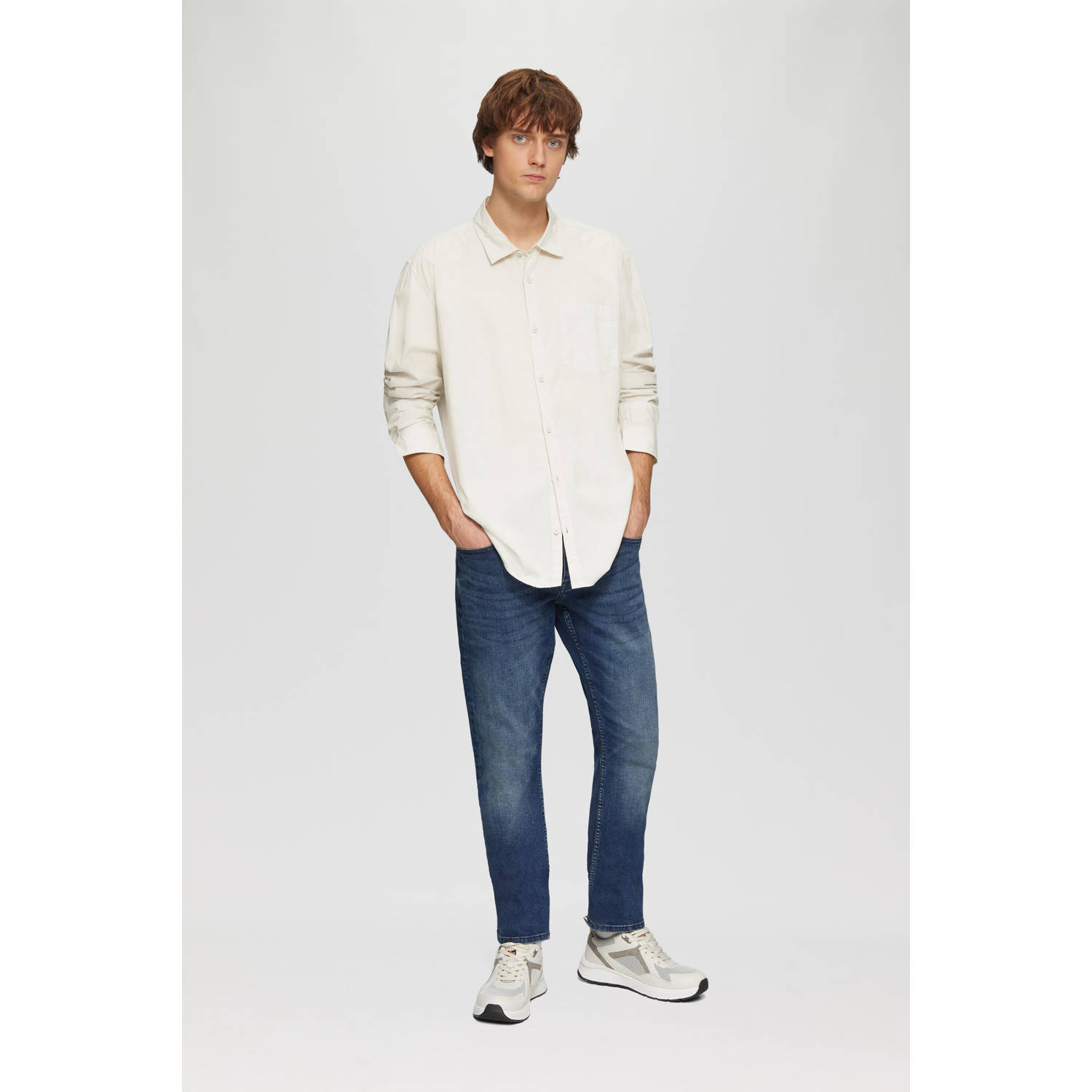 Q S by s.Oliver casual overhemd ecru