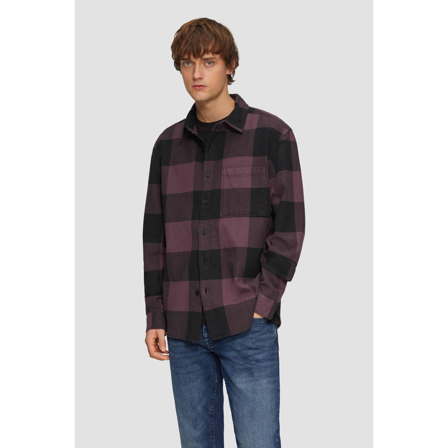 Q S by s.Oliver casual overhemd paars