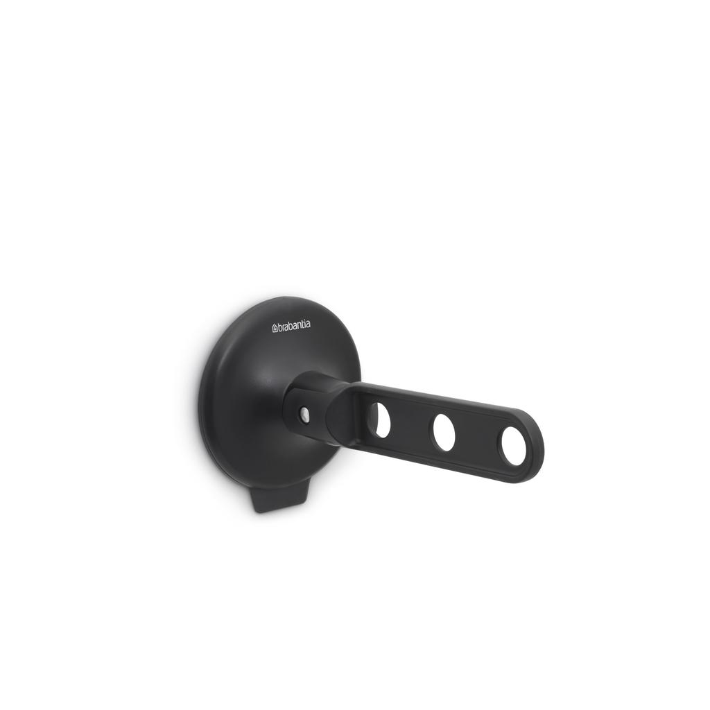 Brabantia inklapbare kledinghaak met zuignap (black)