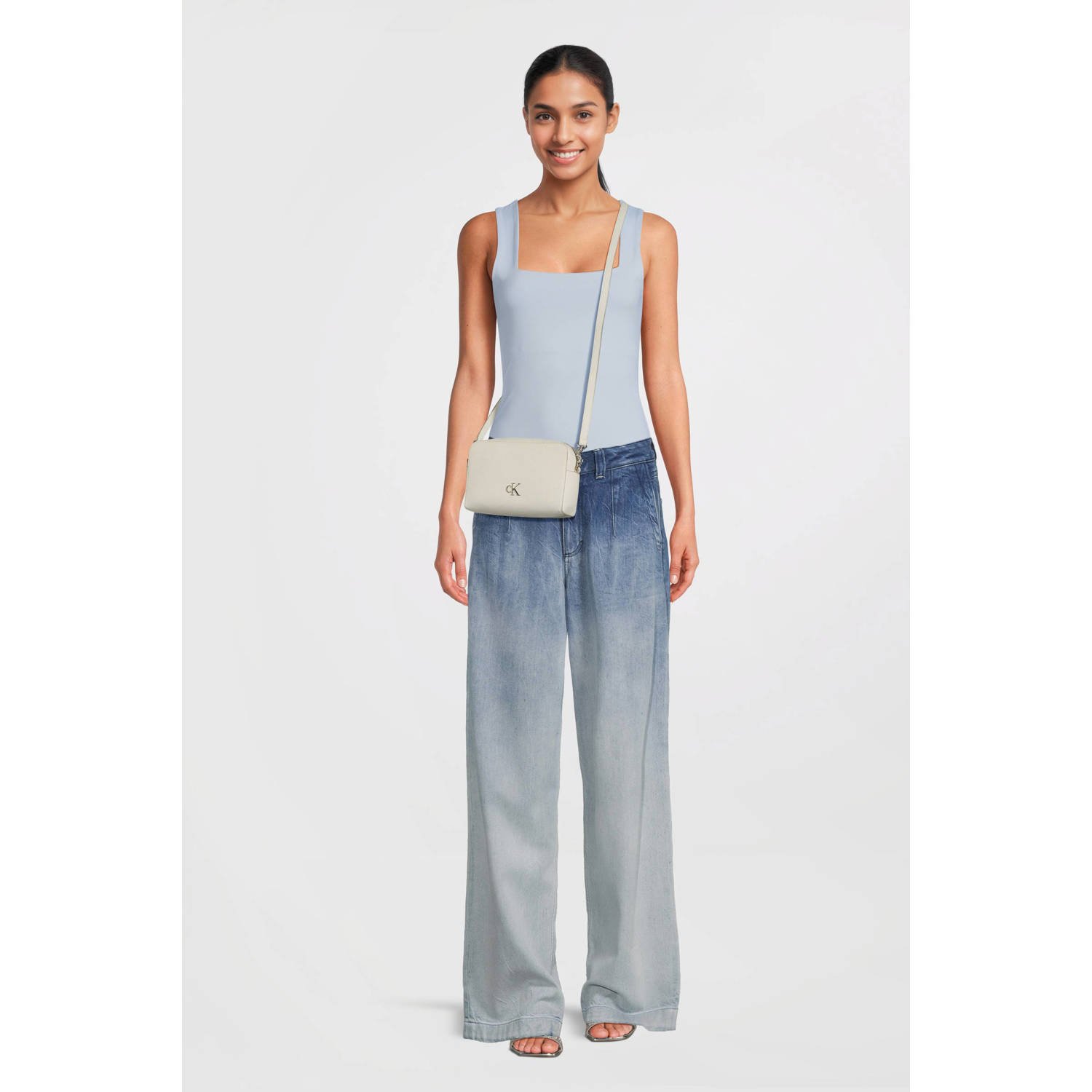 CALVIN KLEIN JEANS crossbody tas ecru