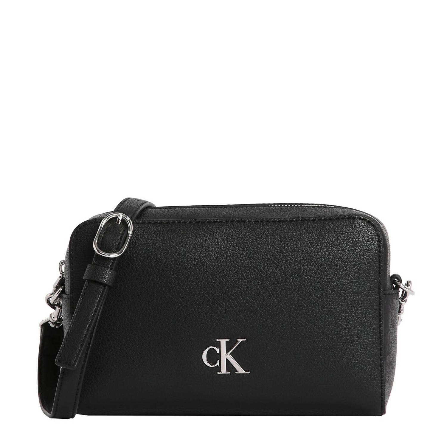 CALVIN KLEIN JEANS crossbody tas Minimal Monogram zwart