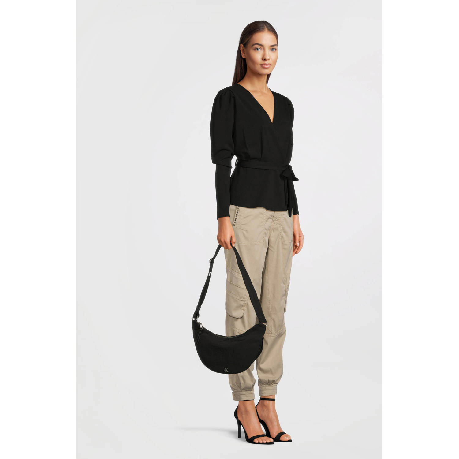 CALVIN KLEIN JEANS crossbody tas Luna zwart